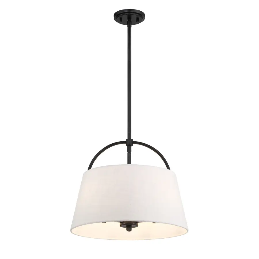 Headington 3-Light Pendant in Coal Black - Image 1
