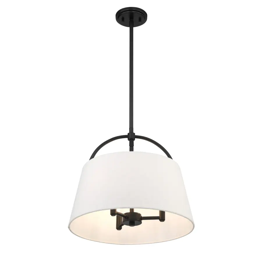 Headington 3-Light Pendant in Coal Black - Image 4