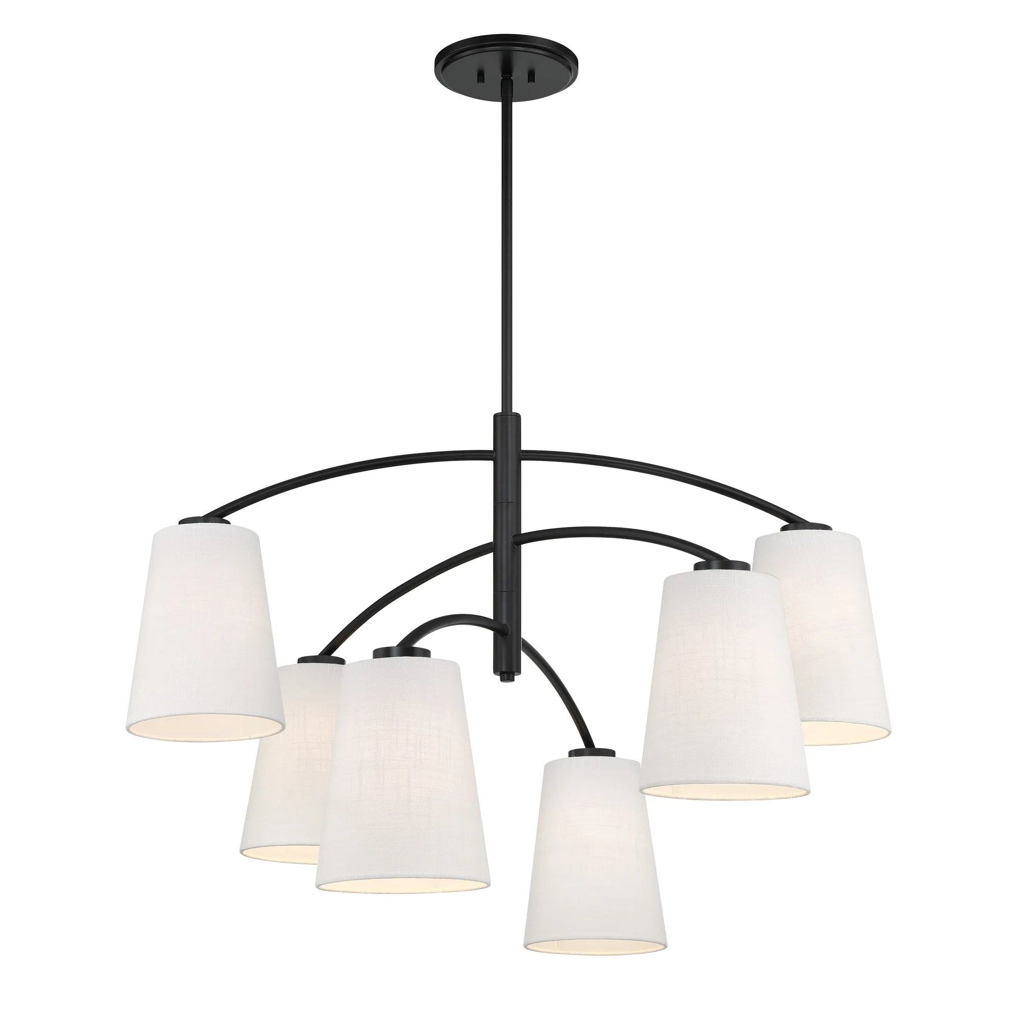 Headington 6-Light Chandelier in Coal Black