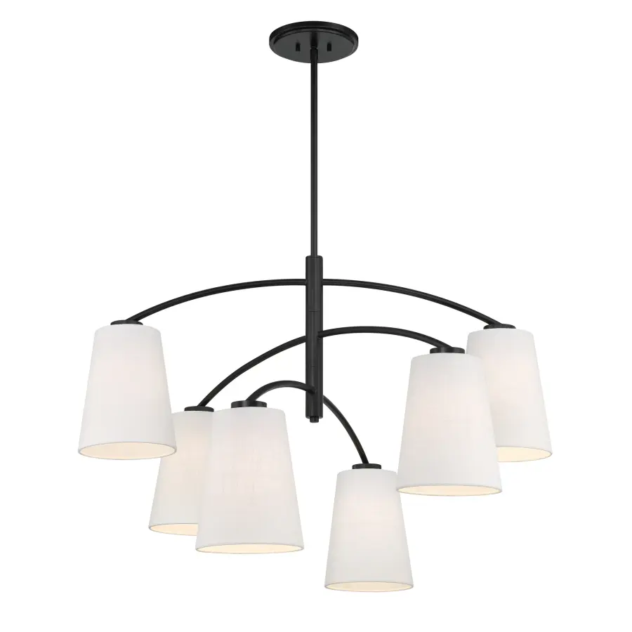 Headington 6-Light Chandelier in Coal Black - Image 1