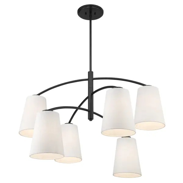 Headington 6-Light Chandelier in Coal Black - Image 4