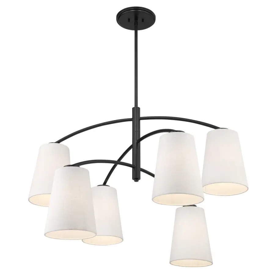 Headington 6-Light Chandelier in Coal Black - Image 4