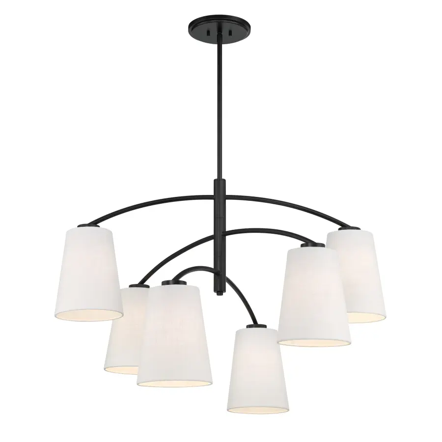 Headington 6-Light Chandelier in Coal Black - Image 5