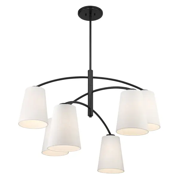 Headington 6-Light Chandelier in Coal Black - Image 6