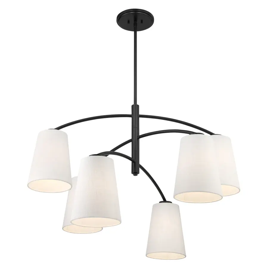 Headington 6-Light Chandelier in Coal Black - Image 6