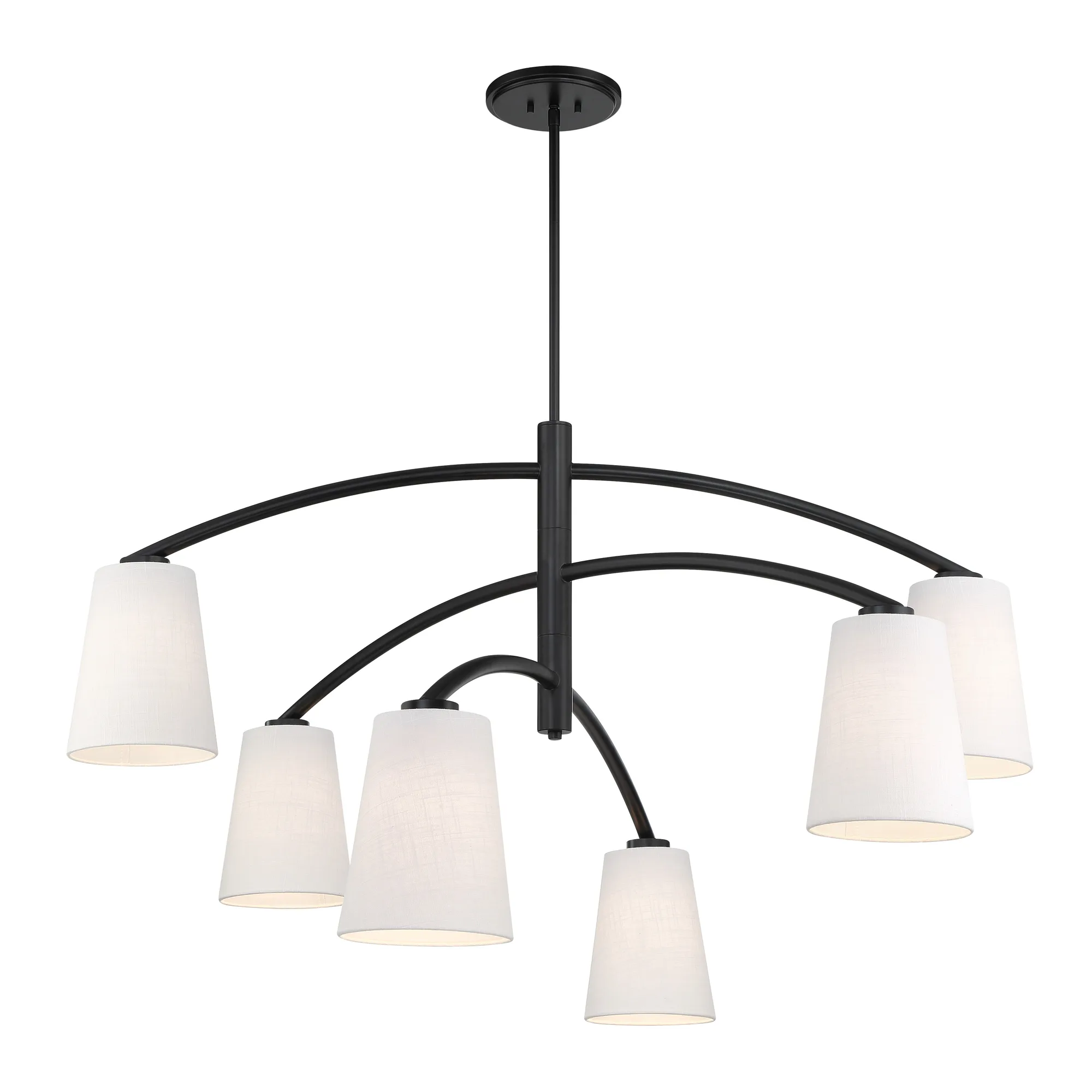 Headington 6-Light Chandelier in Coal Black