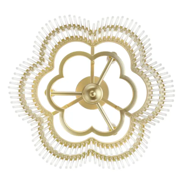 Azura 3-Light Semi-Flush Mount in Heirloom Brass - Image 4