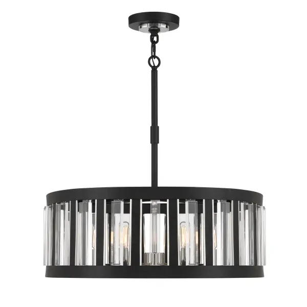 Majestic Splendor 6-Light Pendant in Sand Coal and Polished Nickel - Image 2