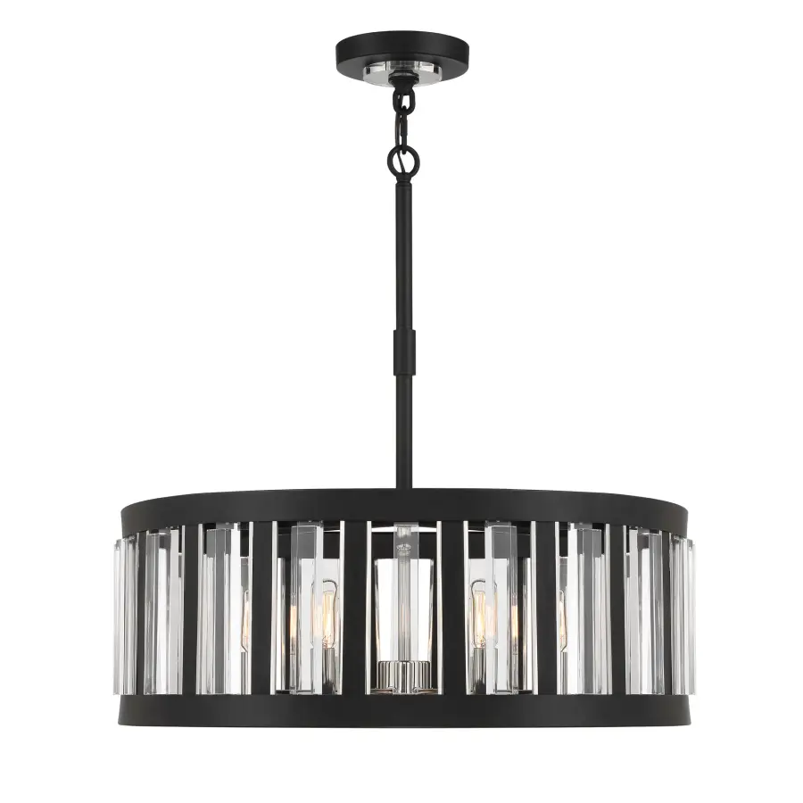 Majestic Splendor 6-Light Pendant in Sand Coal and Polished Nickel - Image 2