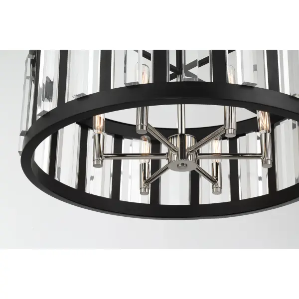 Majestic Splendor 6-Light Pendant in Sand Coal and Polished Nickel - Image 3