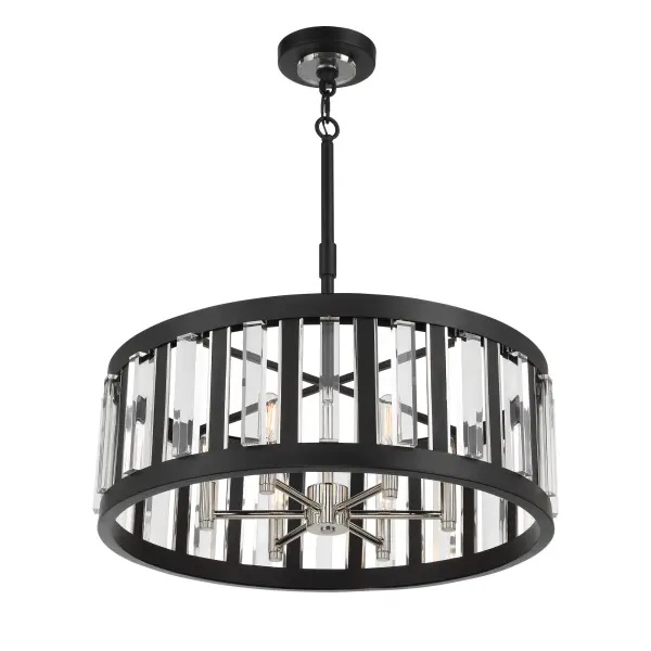 Majestic Splendor 6-Light Pendant in Sand Coal and Polished Nickel - Image 5