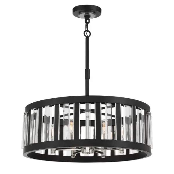 Majestic Splendor 6-Light Pendant in Sand Coal and Polished Nickel - Image 6