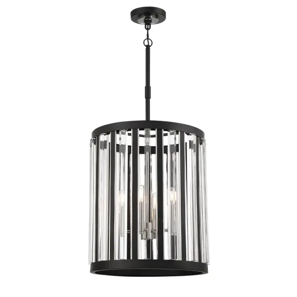 Majestic Splendor 4-Light Pendant in Sand Coal and Polished Nickel - Image 1