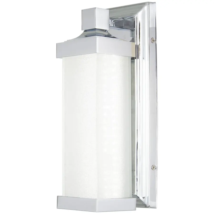 LED Wall Sconce with Etched White Glass