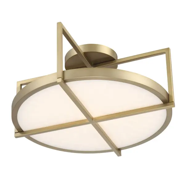 Boada 18" LED Semi Flush Mount in Soft Brass - Image 3