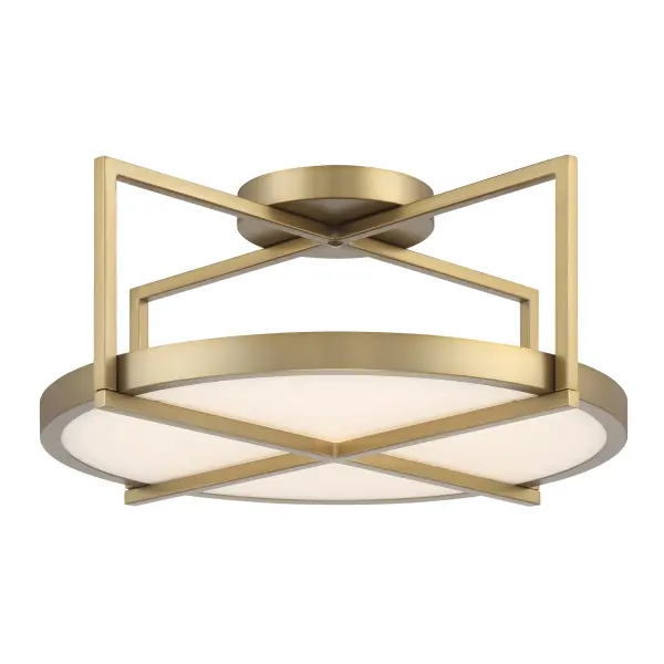 Boada 18" LED Semi Flush Mount in Soft Brass - Image 4