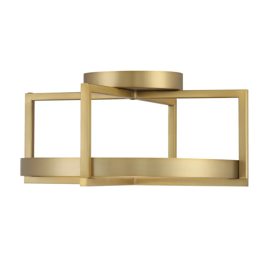 Boada 14" LED Semi Flush Mount in Soft Brass - Image 2