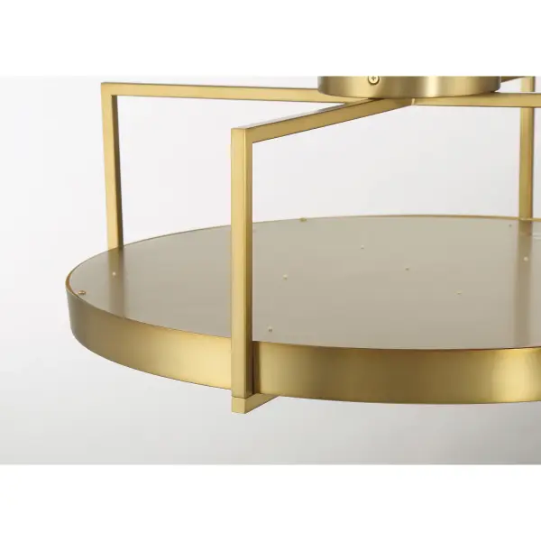 Boada 9" LED Semi Flush Mount in Soft Brass - Image 3