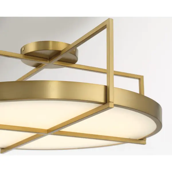 Boada 9" LED Semi Flush Mount in Soft Brass - Image 4
