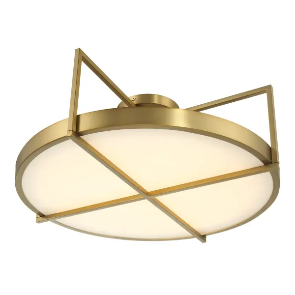 Boada 9" LED Semi Flush Mount in Soft Brass - Image 5