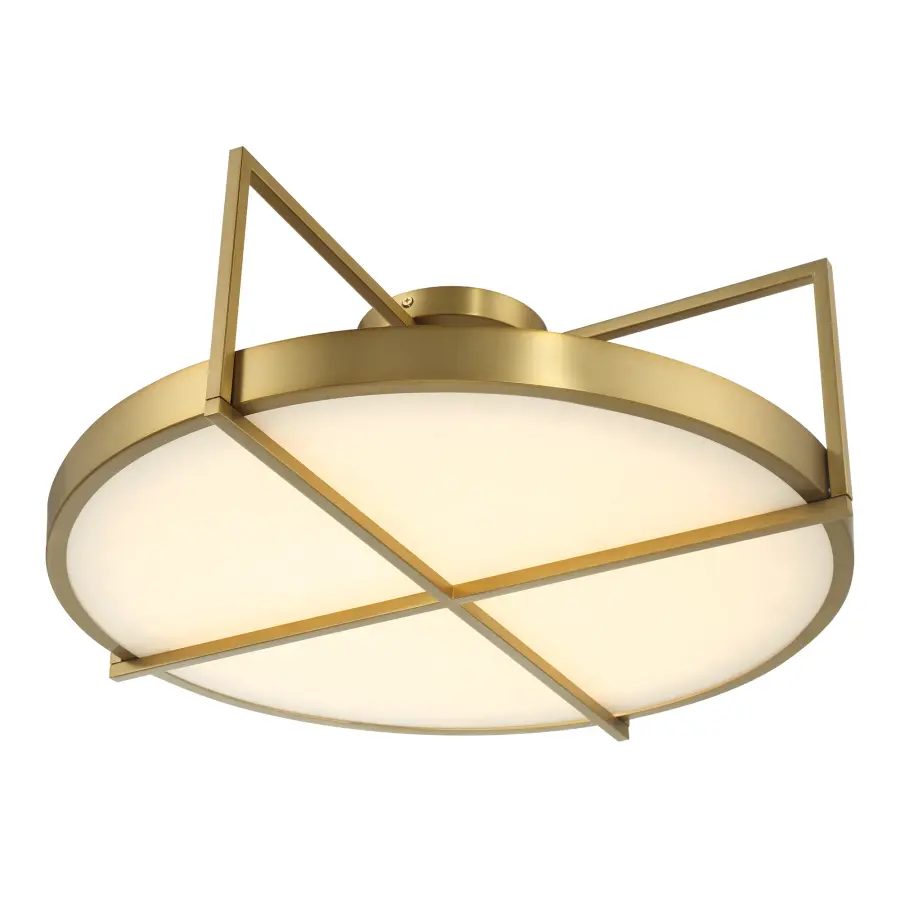 Boada 9" LED Semi Flush Mount in Soft Brass - Image 5