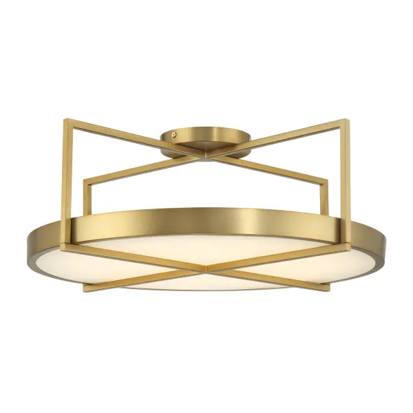 Boada 9" LED Semi Flush Mount in Soft Brass - Image 6