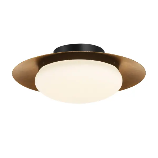 The Zinola flush mount combines contemporary styling with exceptional LED performance. Its 15-inch profile and etched opal glass deliver soft, even illumination with a remarkable 96 CRI for true color rendering.