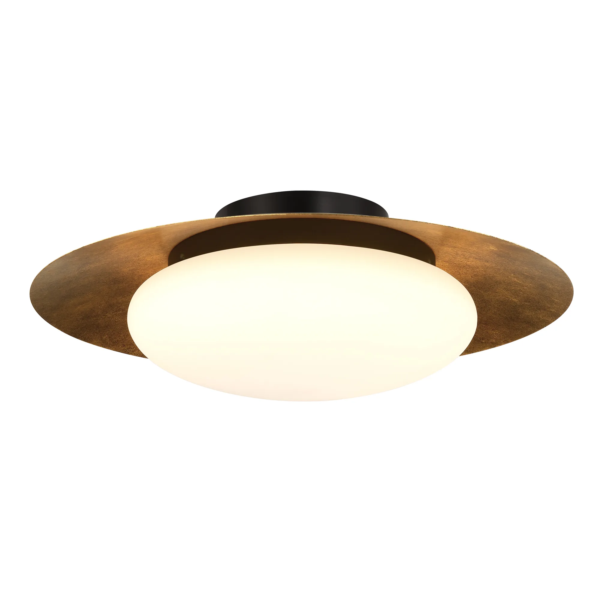 Zinola 18" LED Flush Mount in Halcyon Gold