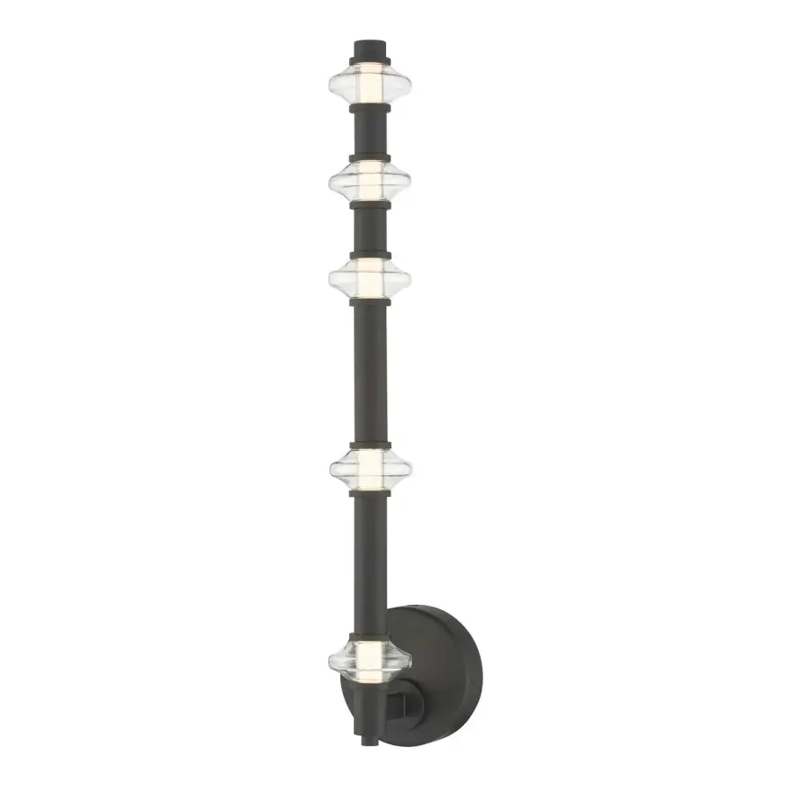 Pearl 21.5" LED Wall Sconce in Dark Matte Black - Image 1