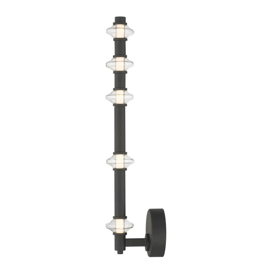Pearl 21.5" LED Wall Sconce in Dark Matte Black - Image 2