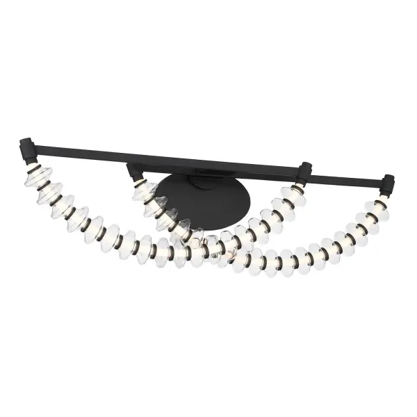 LED Vanity - Dark Matte Black with Clear Glass