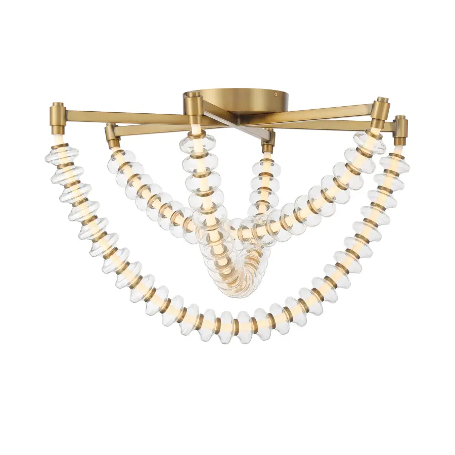 Pearl 28" LED Flush Mount in Legacy Brass - Image 2