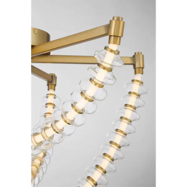 Pearl 28" LED Flush Mount in Legacy Brass - Image 4