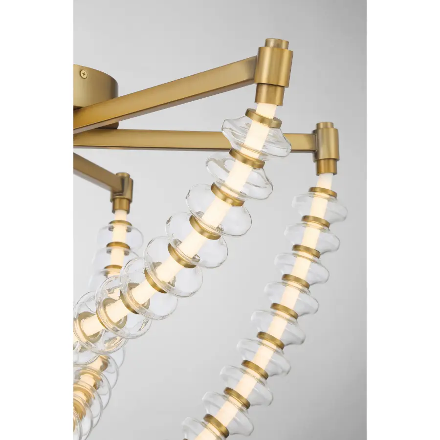 Pearl 28" LED Flush Mount in Legacy Brass - Image 4