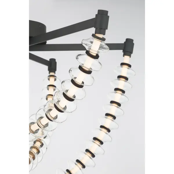 Pearl 28" LED Flush Mount in Dark Matte Black - Image 6