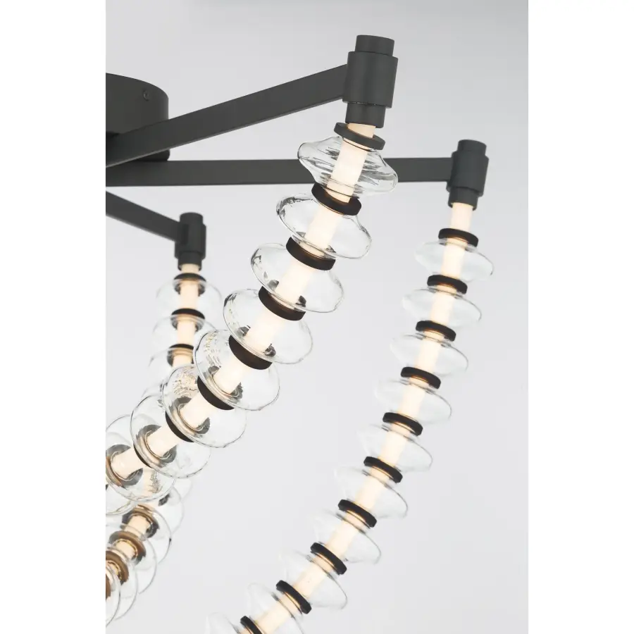 Pearl 28" LED Flush Mount in Dark Matte Black - Image 6