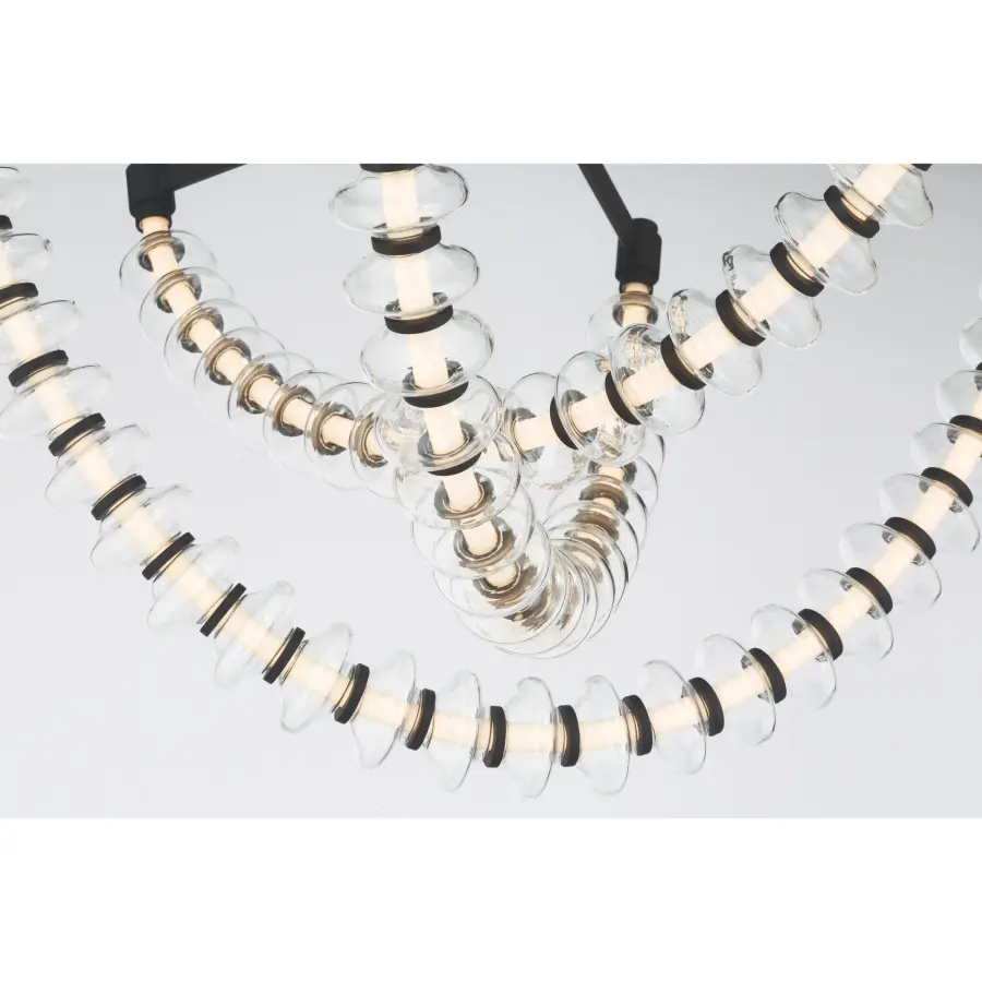 Pearl 28" LED Flush Mount in Dark Matte Black - Image 7
