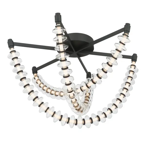 Pearl 28" LED Flush Mount in Dark Matte Black - Image 9