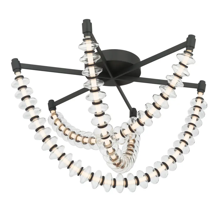 Pearl 28" LED Flush Mount in Dark Matte Black - Image 9