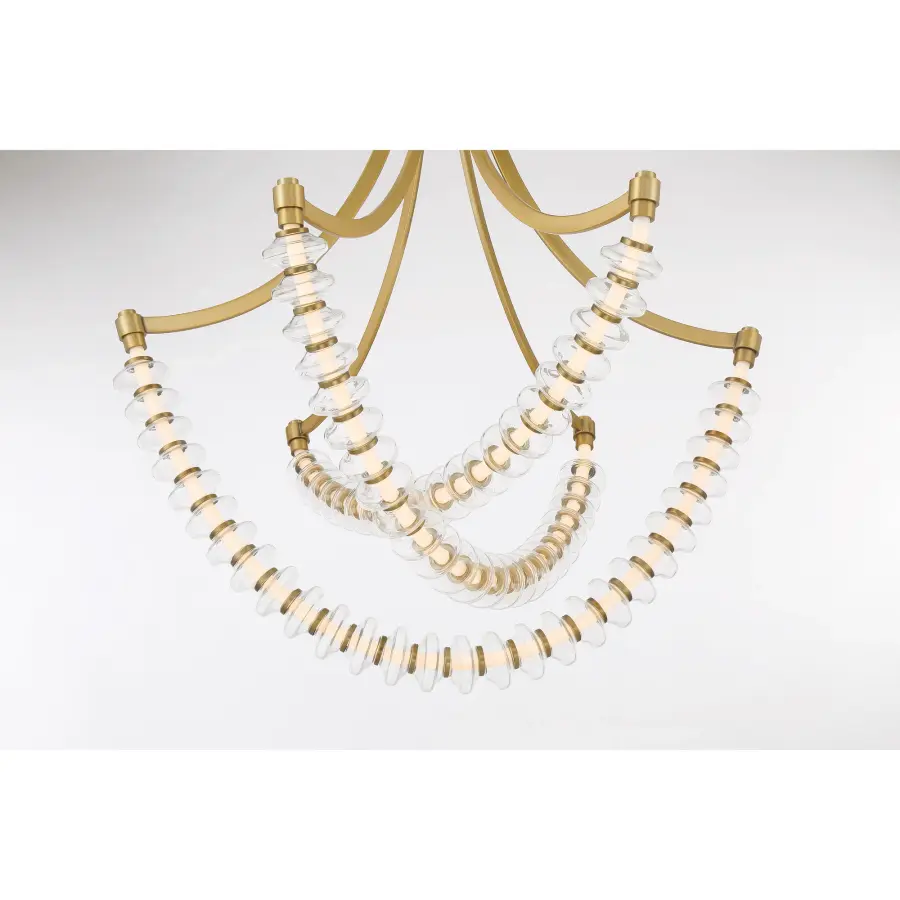 Pearl 29.25" LED Chandelier in Legacy Brass - Image 3