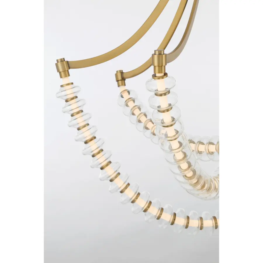 Pearl 29.25" LED Chandelier in Legacy Brass - Image 4