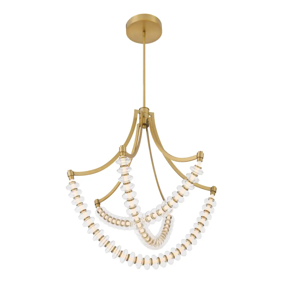 Pearl 29.25" LED Chandelier in Legacy Brass - Image 5