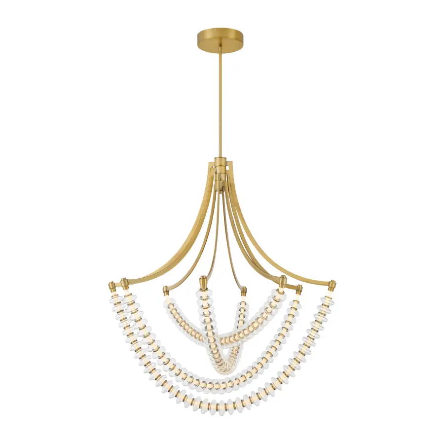 Pearl 39.25" LED Chandelier in Legacy Brass - Image 2