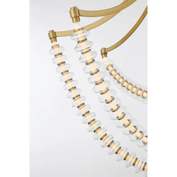 Pearl 39.25" LED Chandelier in Legacy Brass - Image 3