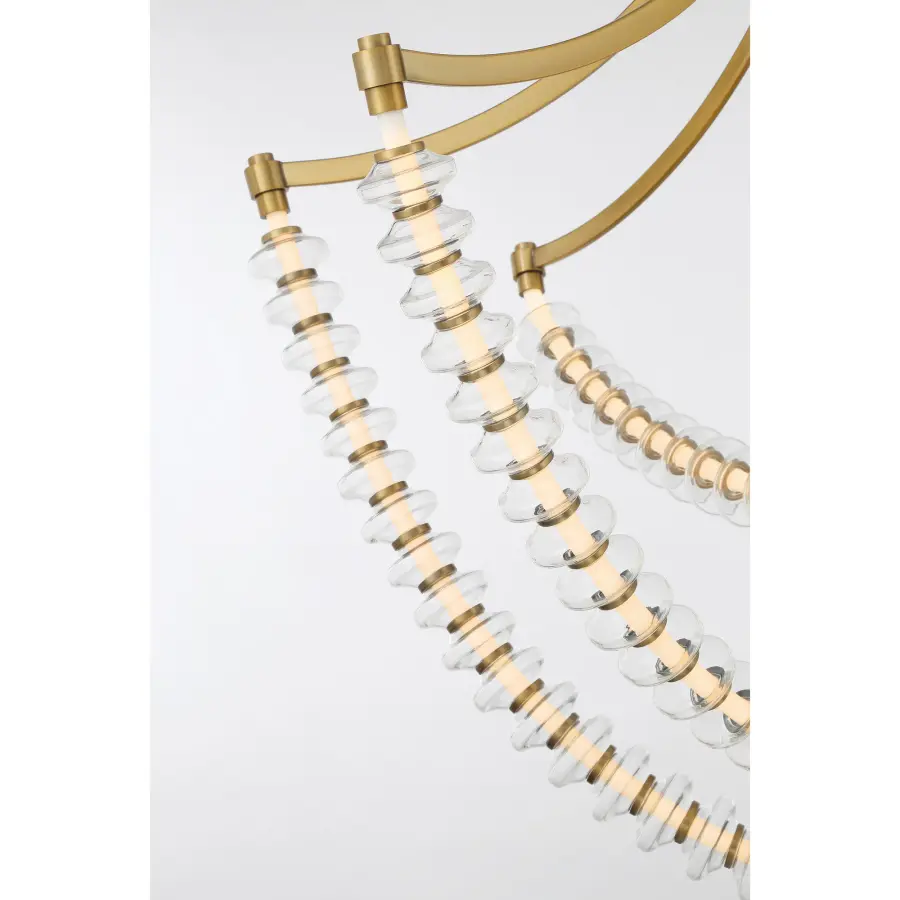 Pearl 39.25" LED Chandelier in Legacy Brass - Image 3