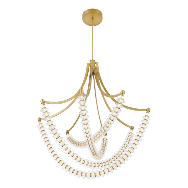Pearl 39.25" LED Chandelier in Legacy Brass - Image 5