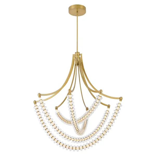 Pearl 39.25" LED Chandelier in Legacy Brass - Image 6