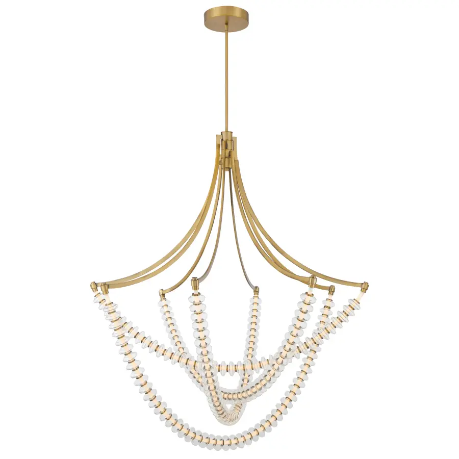 Pearl 49.25" LED Chandelier in Legacy Brass - Image 2