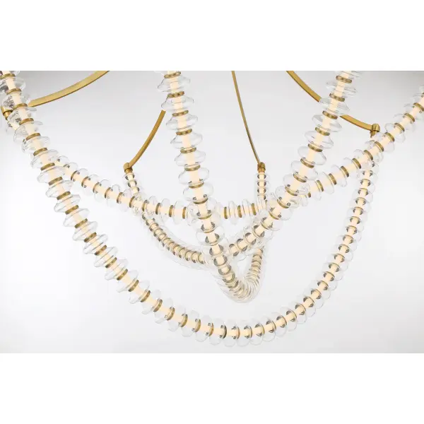 Pearl 49.25" LED Chandelier in Legacy Brass - Image 3