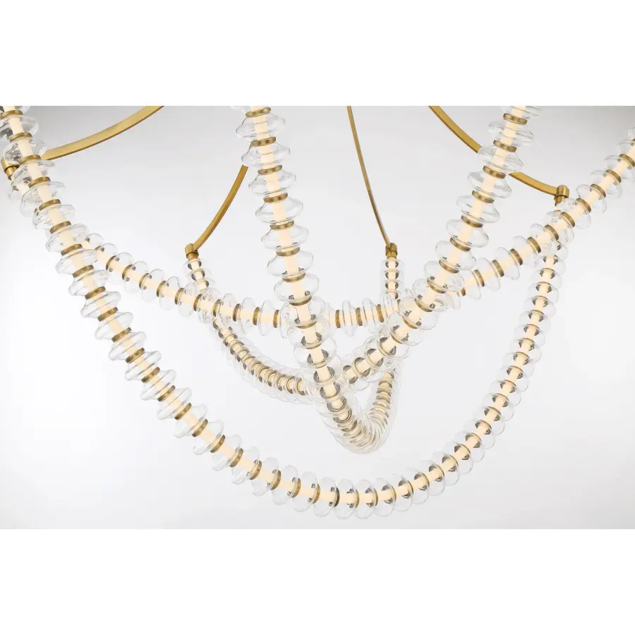 Pearl 49.25" LED Chandelier in Legacy Brass - Image 3